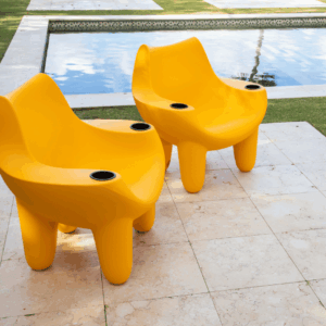 Mibster Chair w/WHT & BLK Cupholders(Must Buy 2)