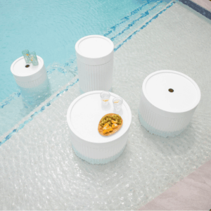 Ripple wide table with Umbrella hole