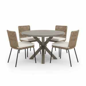48" Rd Harbor Dining Table w/ 4 Bristol armless dining BDC2037