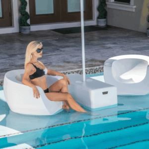 Moon Chair w/WHT & BLK Cupholders(Must Buy 2)